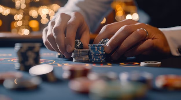 Live Sic Bo dealer shaking dice in real-time studio